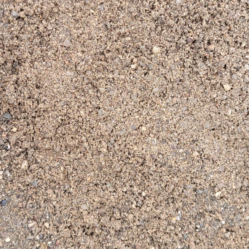 A sand and soil mixture with a few small stones